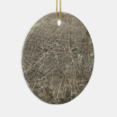 Vintage Karte Worcester MA (1878) Keramikornament (Rechts)