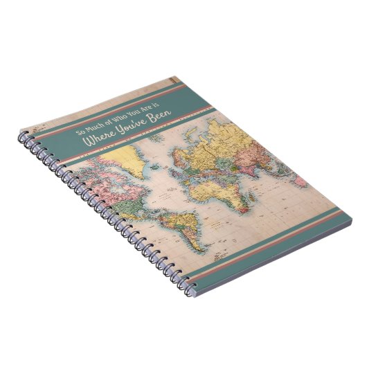 Vintage Karte World Atlas Travel Lover Notizblock (Rechte Seite)