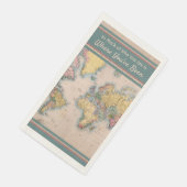 Vintage Karte World Atlas Travel Lover Serviette (Ecke)