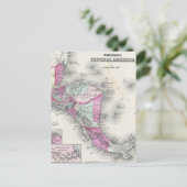 Vintage Karte Zentralamerikas (1864) (Stehend Vorderseite)