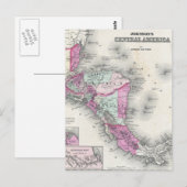 Vintage Karte Zentralamerikas (1864) (Vorne/Hinten)