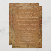 Vintage Karte Ziel Probe Abendessen Einladung (Vorne/Hinten)