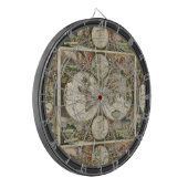 Vintage Kartemehrsprachiger Dartboard Dartscheibe (Vorderseite Links)