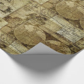 Vintage Karten der alten Welt Antike Karten Geschenkpapier (Ecke)