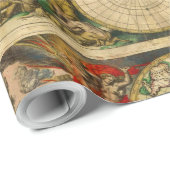 Vintage Karten der alten Welt Antike Karten Geschenkpapier (Rolleneckpunkt)