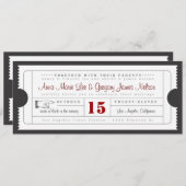 Vintage Karten-Einladung Einladung (Vorne/Hinten)