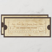 Vintage Karten-Einladung - Lochkarte Einladung (Vorne/Hinten)