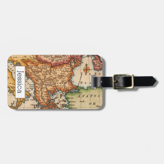 Vintage Karten Gepäckanhänger (Vorderseite horizontal)