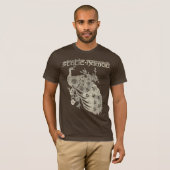 Vintage Karten-Kunst - Brown T-Shirt (Vorne ganz)