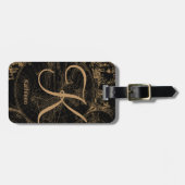 Vintage Karten-mit Monogramm Gepäckanhänger (Vorderseite horizontal)