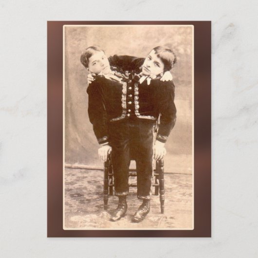 Vintage Karten und Postkarten mit verbundenen Twin (Vorderseite)