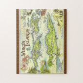 Vintage Karten, USVI Puzzle (Vertikal)