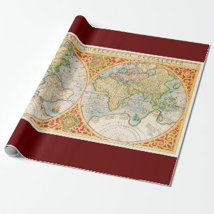 Vintage-Karten-Wrap-Papier Geschenkpapier