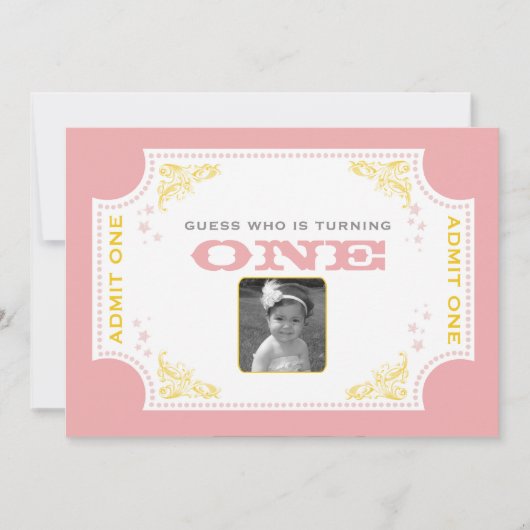 Vintage Karten-Zirkus-Geburtstags-Einladung Einladung (Vorderseite)