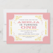 Vintage Karten-Zirkus-Geburtstags-Einladung Einladung (Rückseite)