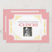 Vintage Karten-Zirkus-Geburtstags-Einladung Einladung (Vorne/Hinten)