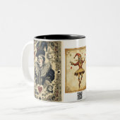 Vintage Kartenabdeckung Zweifarbige Tasse (Vorderseite Links)