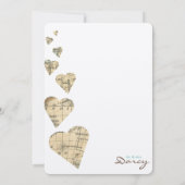 Vintage Kartenansichten Dankeschön Karte (Rückseite)