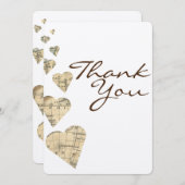 Vintage Kartenansichten Dankeschön Karte (Vorne/Hinten)