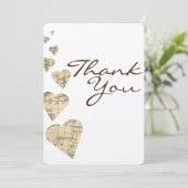 Vintage Kartenansichten Dankeschön Karte (Stehend Vorderseite)