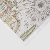 Vintage Kartendarstellung Seidenpapier (Ausschnitt)