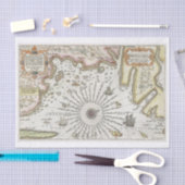 Vintage Kartendarstellung Seidenpapier (Handwerk)