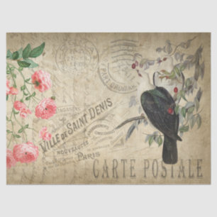 Vintage Kartenentnahme Seidenpapier