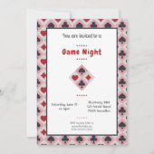 Vintage Kartenfarben, Einladung zum Kartenspiel (Vorderseite)