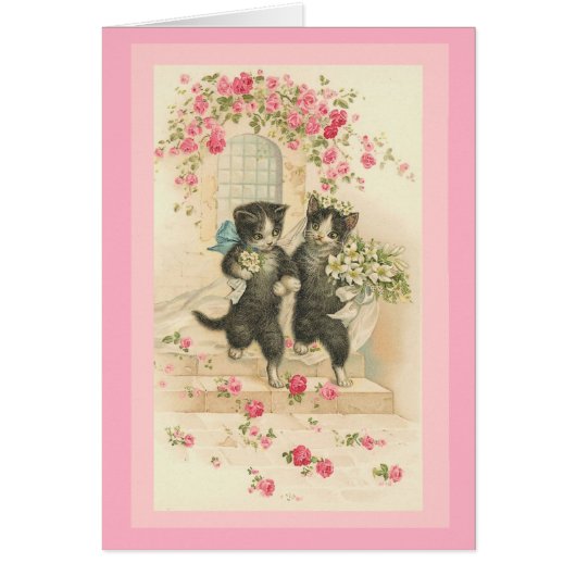 Vintage Kartenkatzenhochzeit (Vorne)