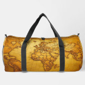 Vintage Kartenleder-Look-Duffle-Tasche Duffle Bag (Rückseite)