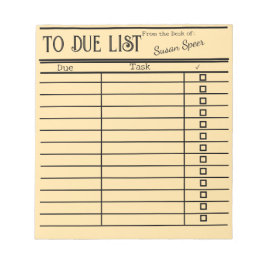 "Vintage Kartennotizen für die Bibliothek personal Notizblock