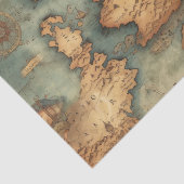 Vintage Kartenschätze Antiquitätenpapier Seidenpapier (Ausschnitt)