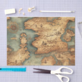 Vintage Kartenschätze Antiquitätenpapier Seidenpapier (Handwerk)