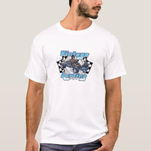 Vintage-Karting-Schachbrettflaggen-T-Shirt T-Shirt
