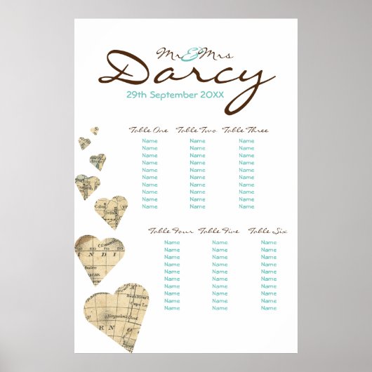 Vintage Kartografieübersicht Poster (Vorne)