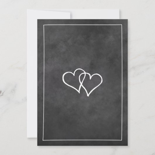 Vintage Karton-Schrift Hochzeitseinladungen Einladung (Rückseite)