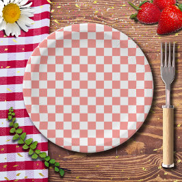 Vintage Karton-Tafel mit rotem Karton Pappteller