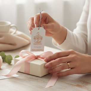 Vintage-Karussell-Baby-Shower-Mitgebsel-Dankeschön Geschenkanhänger