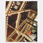 Vintage-Karussell-Hahn Fleecedecke (Vorderseite)