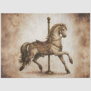 Vintage Karussellpferd – Antike Kirmes Seidenpapier