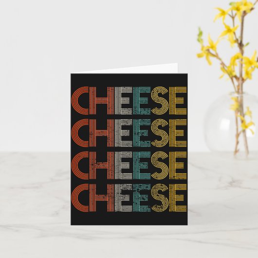 Vintage Käse  Karte (Gelbe Blume)