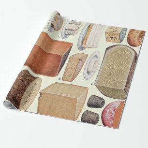 Vintage Käsekarte Geschenkpapier