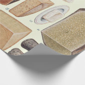 Vintage Käsekarte Geschenkpapier (Ecke)