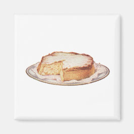 Vintage Käsekuchen Süßigkeiten Nachtisch Magnet
