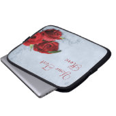 Vintage Kaskade Blau Laptopschutzhülle (Vorne Knopf)