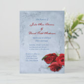 Vintage Kaskade Blue Wedding Einladung (Stehend Vorderseite)