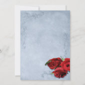 Vintage Kaskade Blue Wedding Einladung (Rückseite)