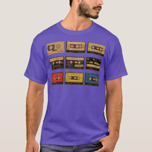 Vintage-Kassette-Bleistift 70er 80er 90er Musik-Mi T-Shirt