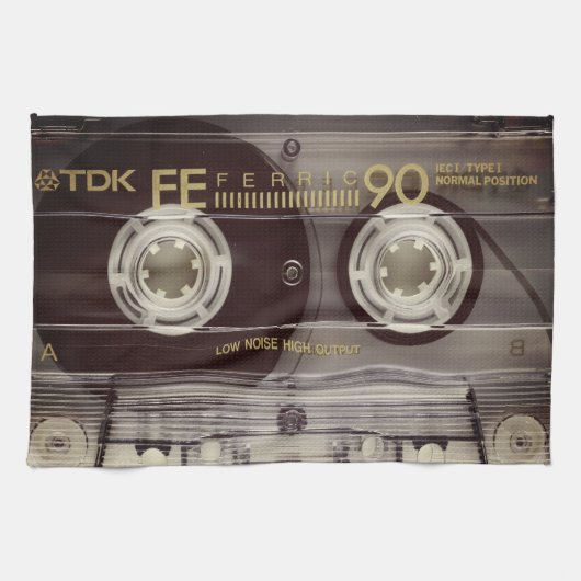 Vintage-Kassette Geschirrtuch (Horizontal)