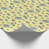 Vintage Kassette, Roller-Skate: Retro Geschenkpapier (Ecke)